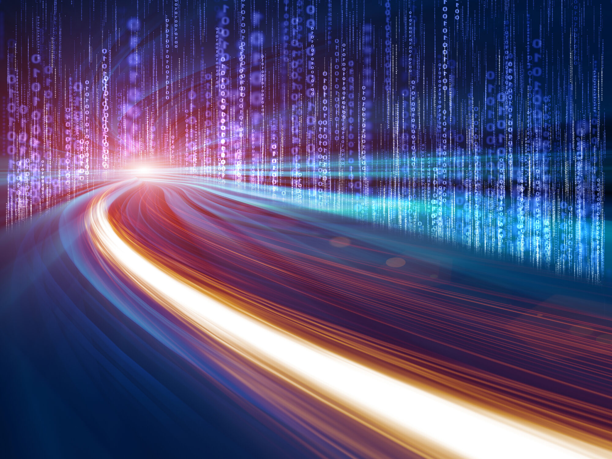 Abstract graphic "Driving in the Digital Network concept"